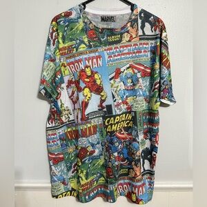 Marvel Men's Superhero Comic T-Shirt - Multicolor